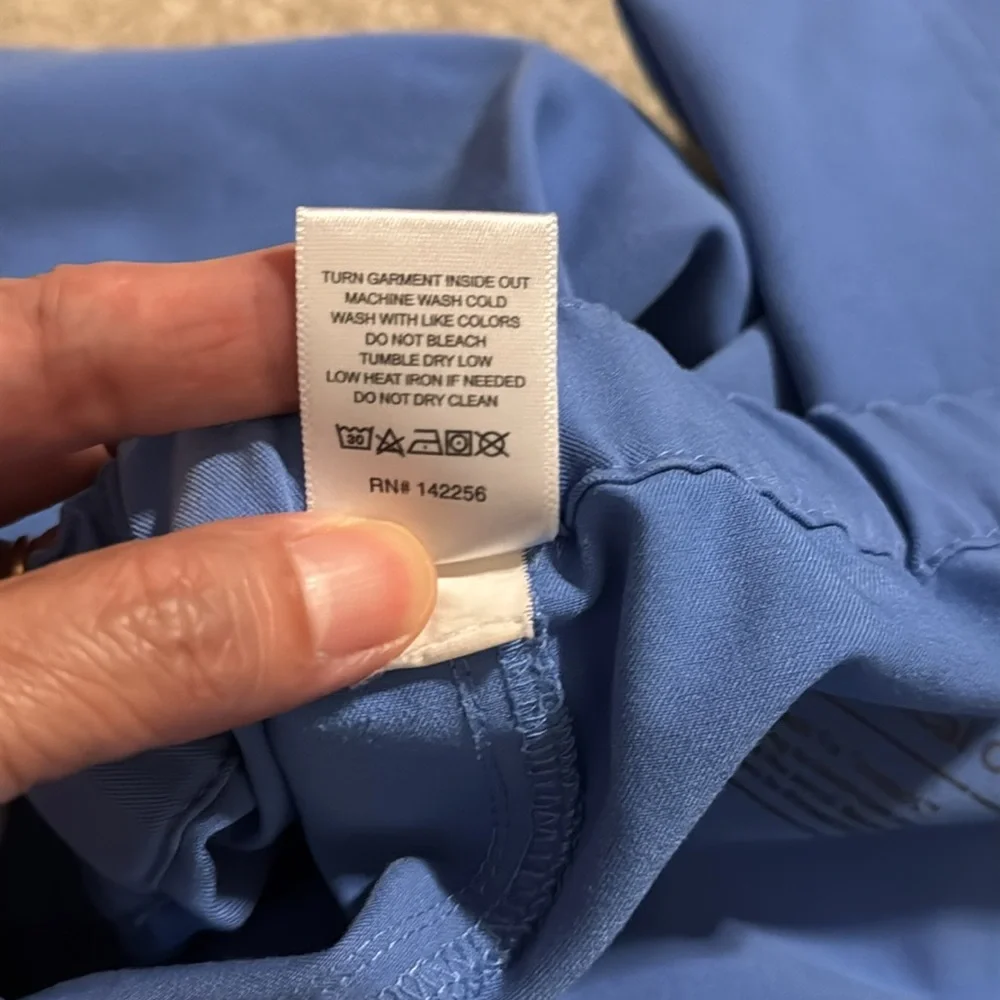 Figs Pisco Basic Scrub Pants Blue Clinic Medical Straight Leg FM4500-Small